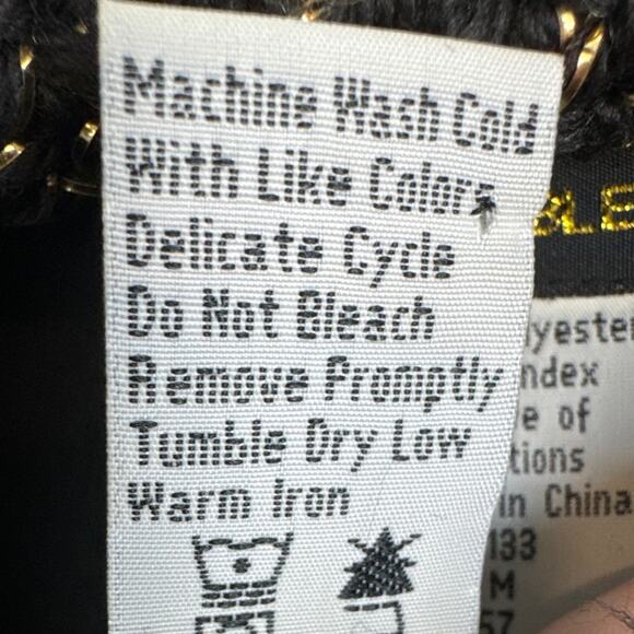 Vintage Bob Mackie Velour Jacket & Shell Black Embroidered Jewel Tones Size M - Picture 11 of 12